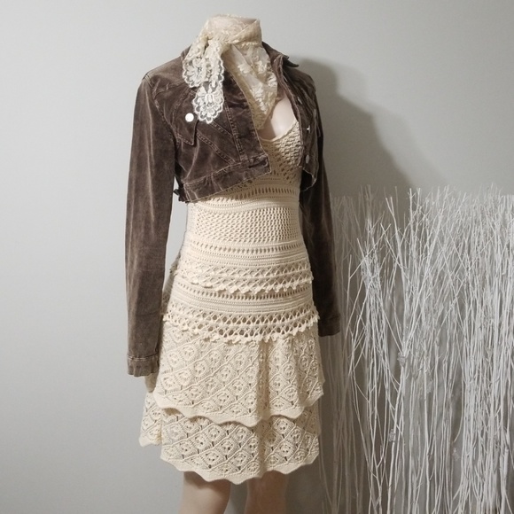 Moda International Dresses & Skirts - MODA INT'L CROCHET KNIT DESIGN DRESS!